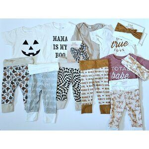 Boutique Little Bows + Arrows 6-12 Girls Holidays Outfit Top Pants Lot